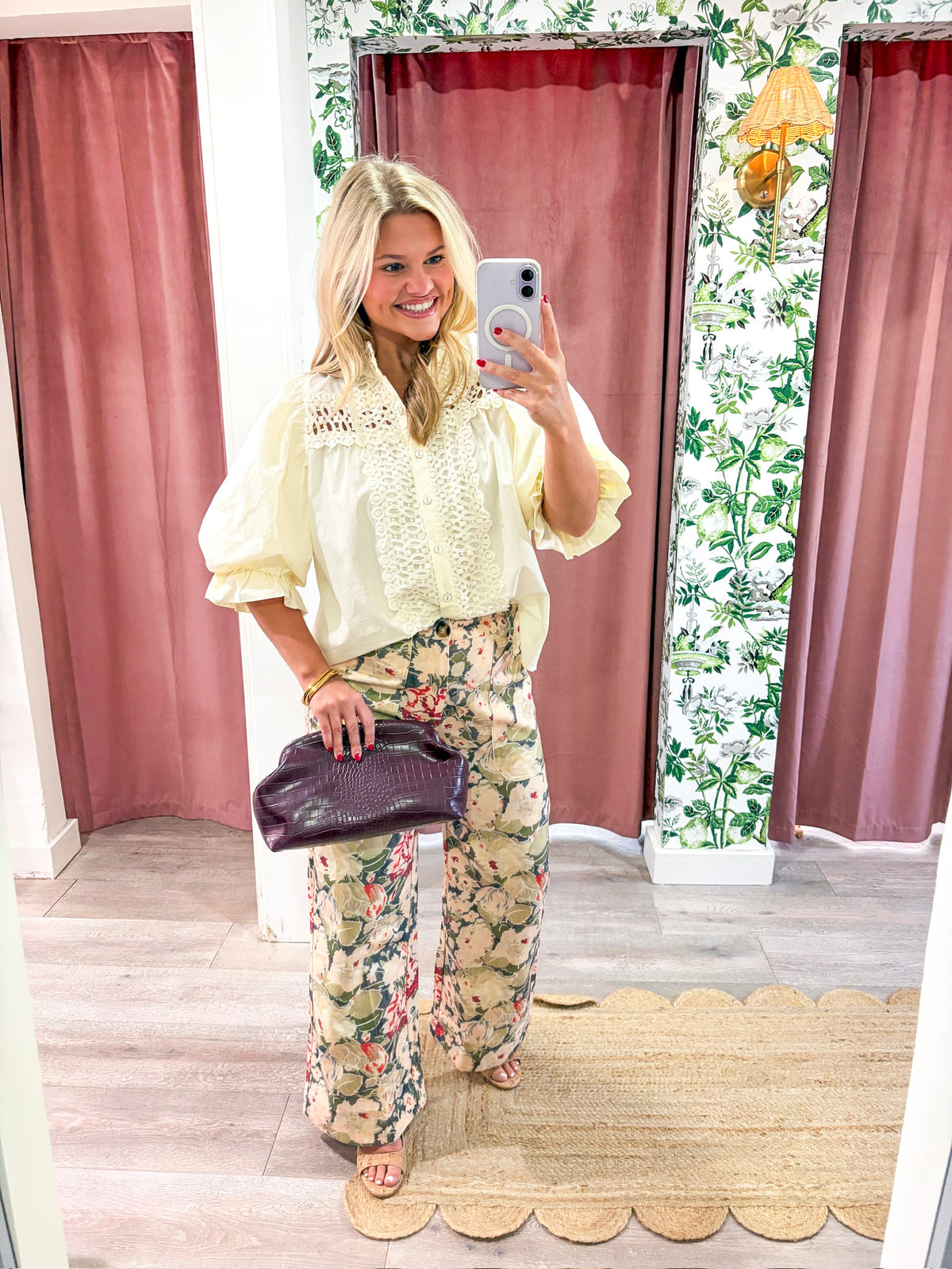 Rosemere Button Down Top-Cream