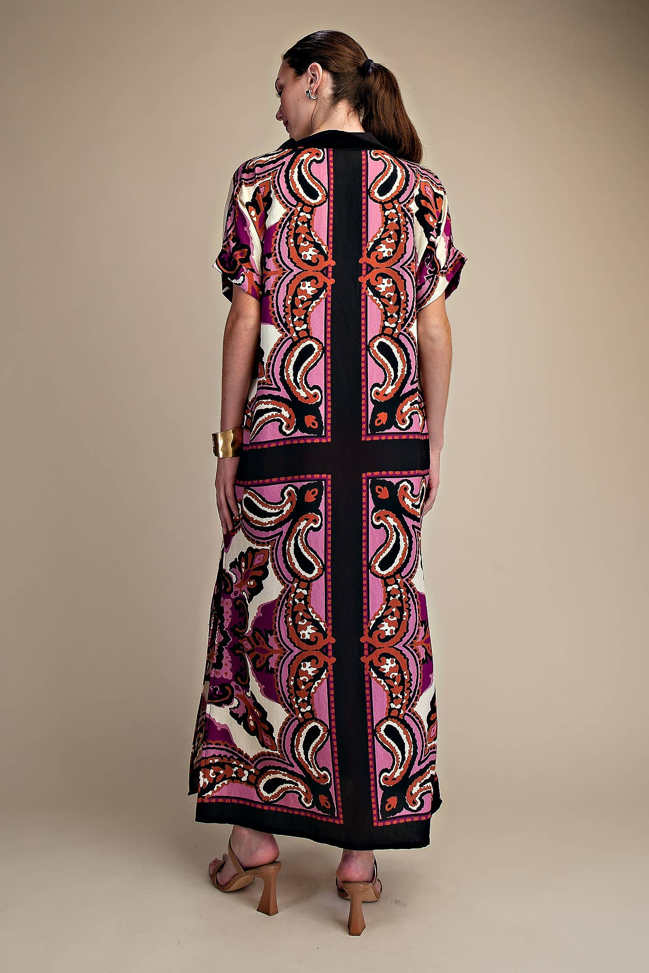 The Marbella Paisley Maxi Dress-Pink