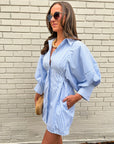 Boss Babe Pinstripe Mini Dress