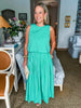 Sayulita Shores Midi Skirt-Green