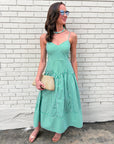 Marina Muse Midi Dress-Green