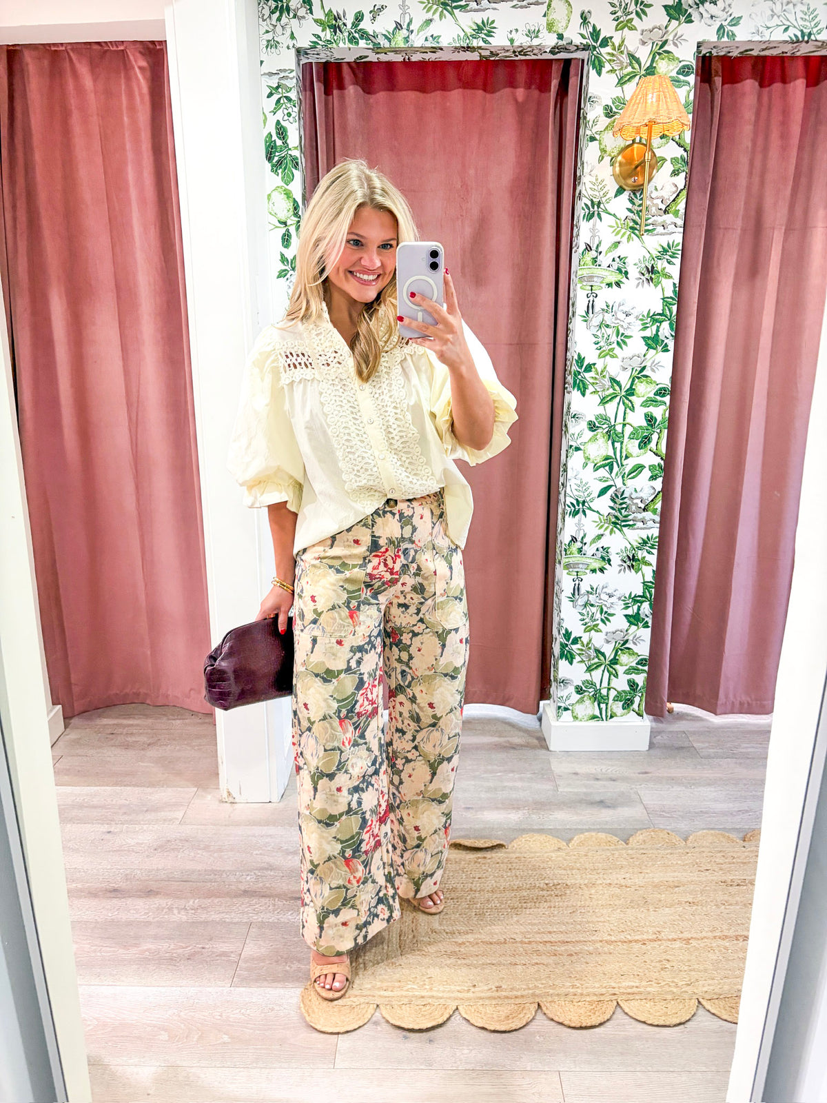 Rosemere Button Down Top-Cream