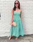 Marina Muse Midi Dress-Green