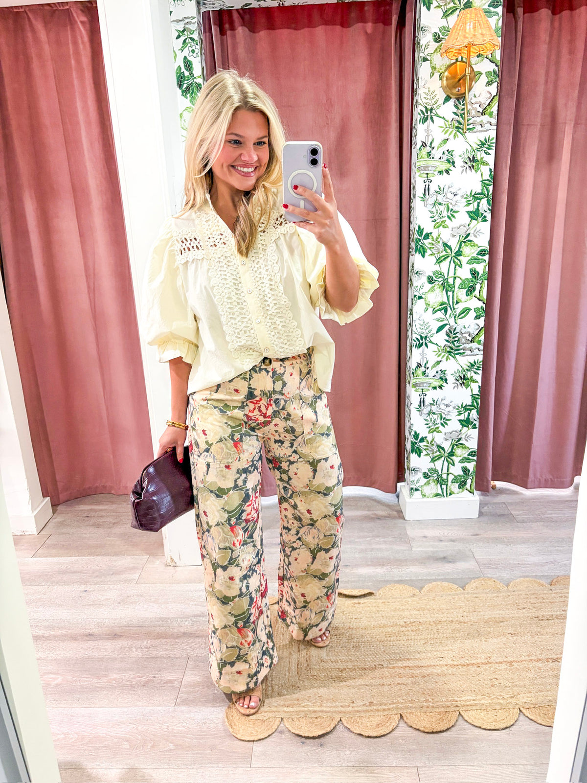Rosemere Button Down Top-Cream