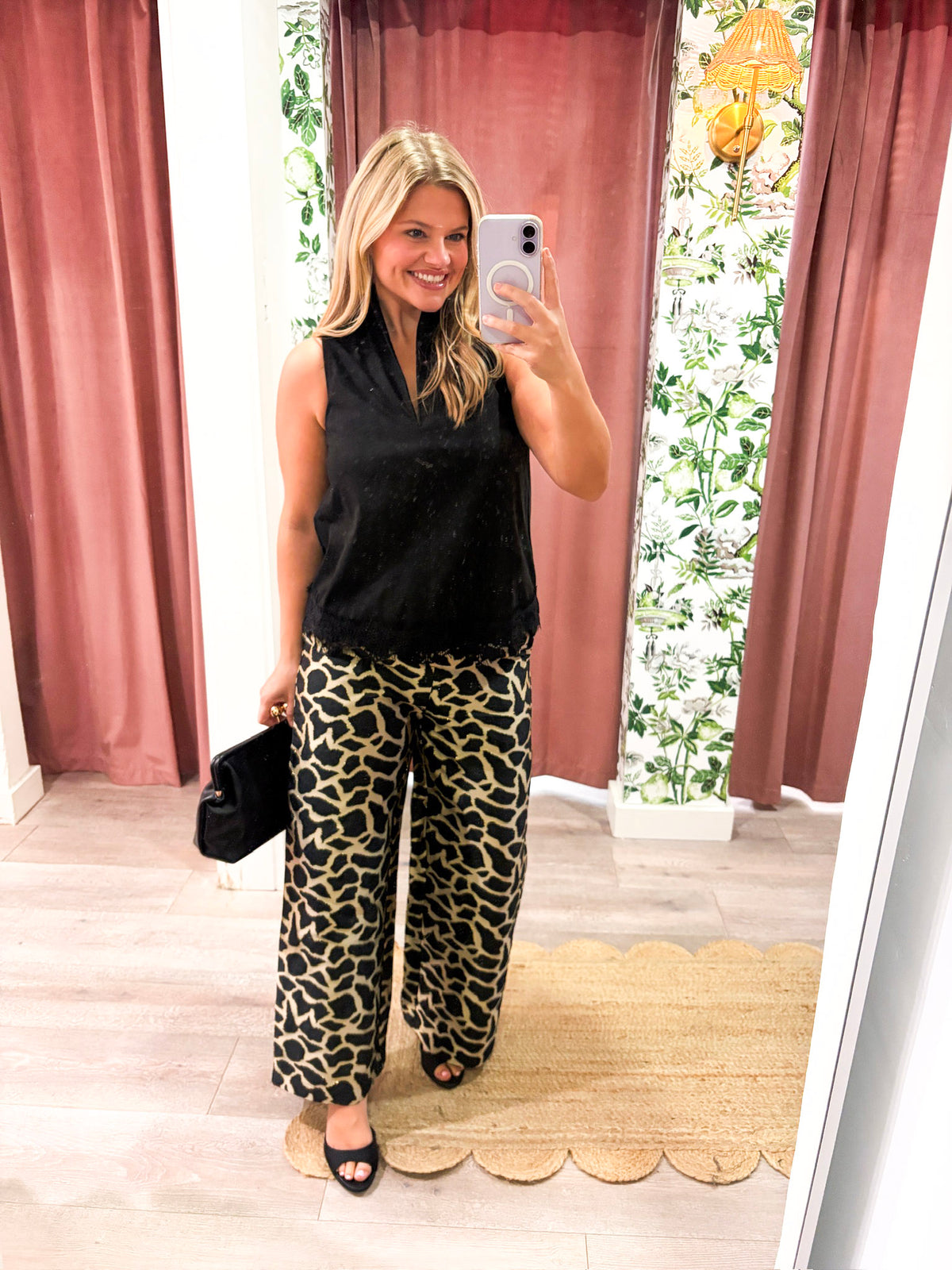 Giuliana Jacquard High Waist Pants
