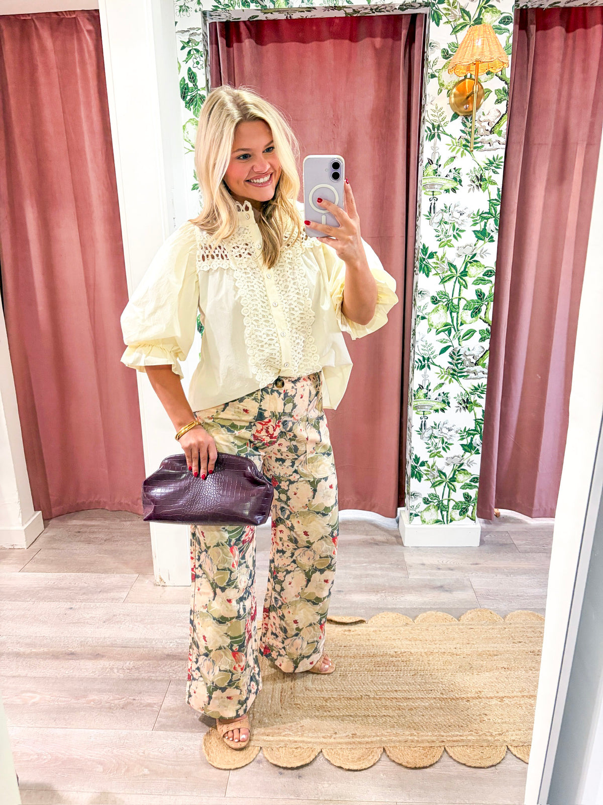 Rosemere Button Down Top-Cream