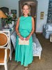 Sayulita Shores Midi Skirt-Green