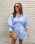 Boss Babe Pinstripe Mini Dress
