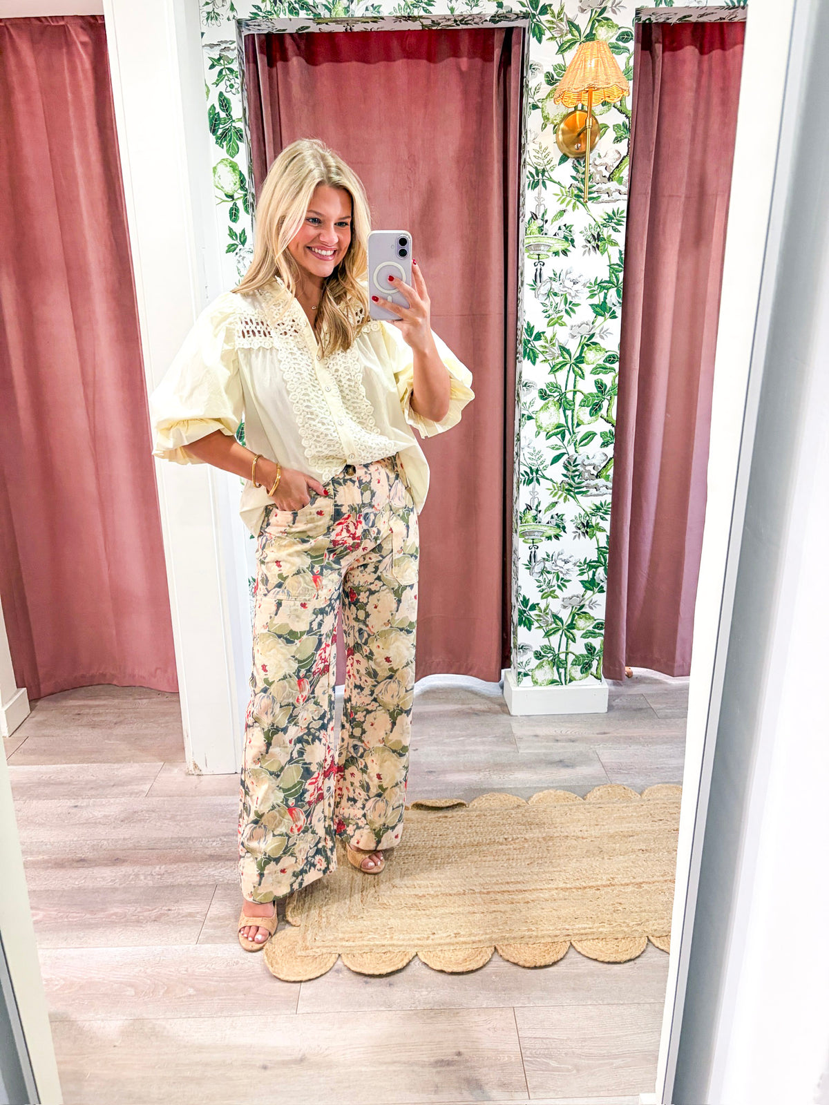 Rosemere Button Down Top-Cream