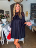 Soft Vibes Crochet Lace Dress-Black