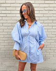 Boss Babe Pinstripe Mini Dress