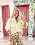 Rosemere Button Down Top-Cream