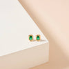 Birth Stone Stud Earrings- Green