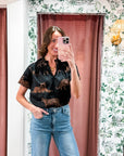 Zenzi Jungle Smocked Top