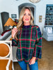 Tree Topper Plaid Top-Navy