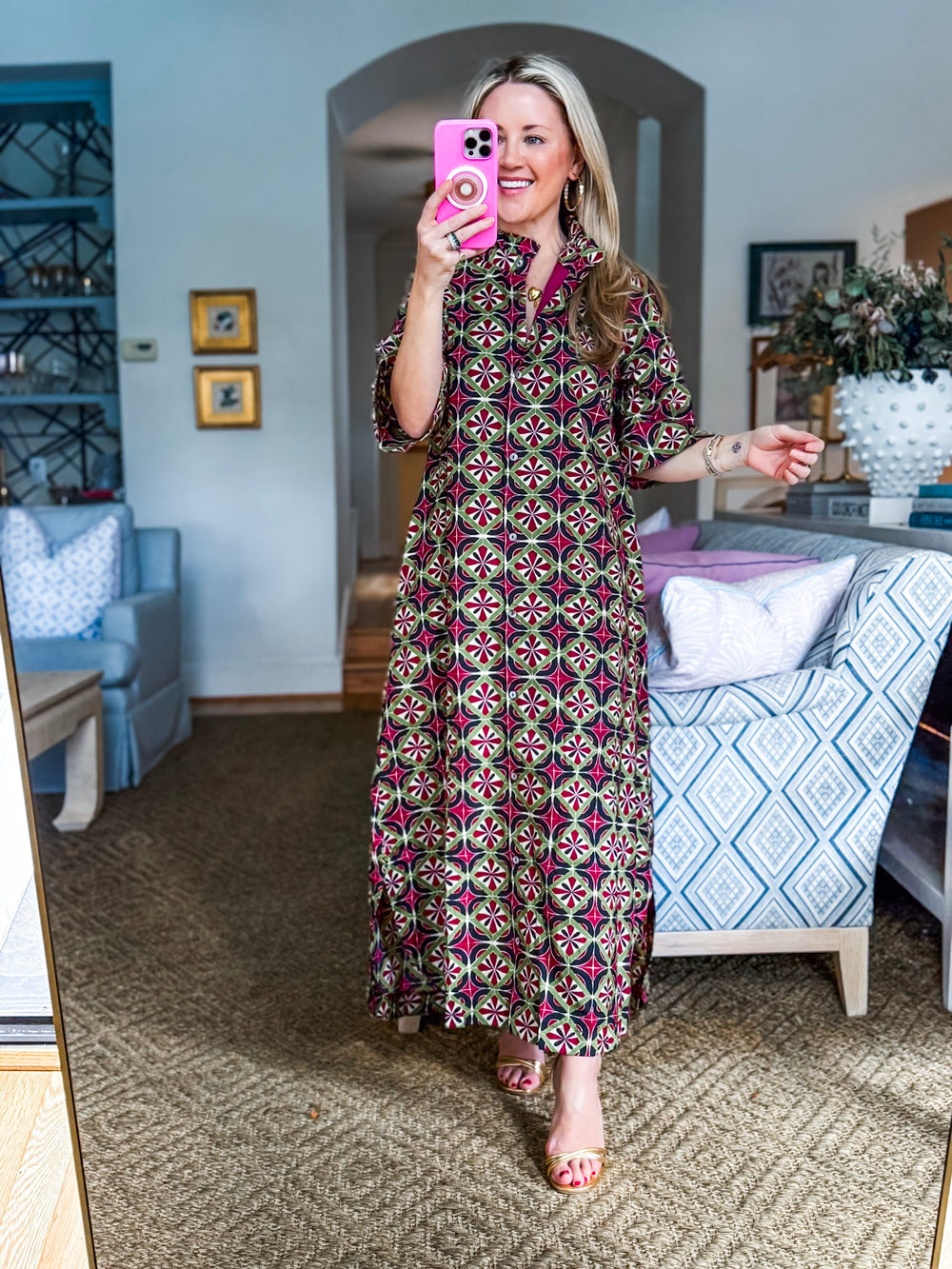 Whispered Florals Midi Dress