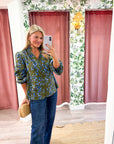 Floral Nellian Ruffle Top