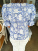 Bluebell Charm Floral Top-Indigo