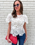 Floral Romance Eyelet Top