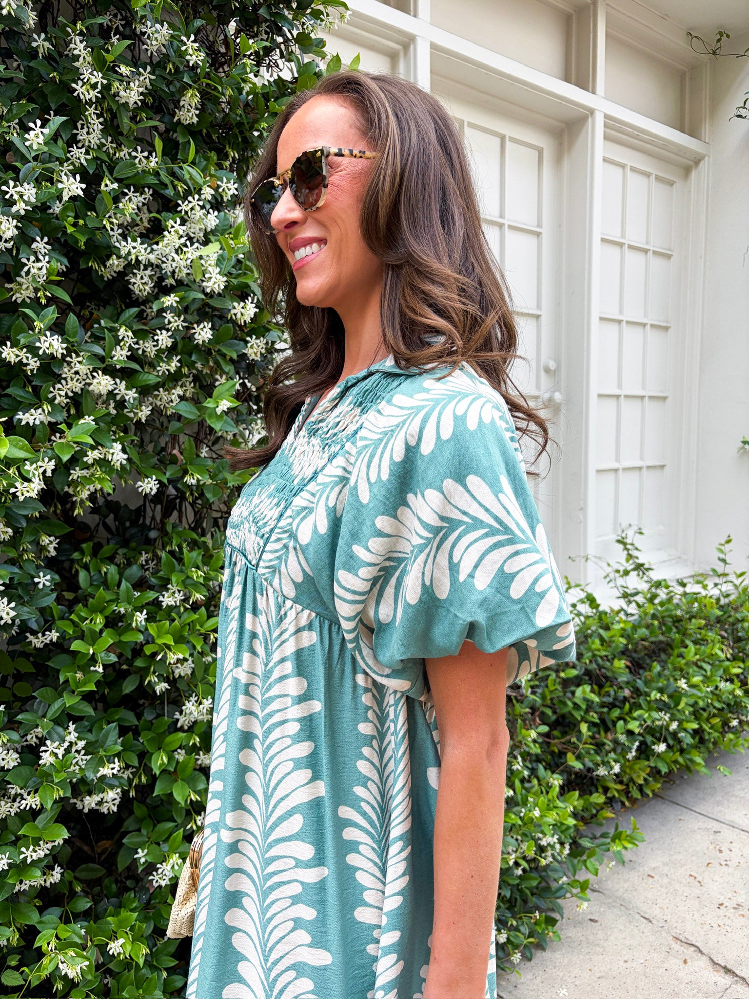 Sunkissed Glow Midi Dress- Dusty Mint/Cream
