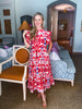 Villa Charm Floral Midi Dress