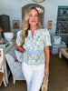 Southern Charm Floral Peplum Top