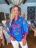 Sweet Florals Top-Blue