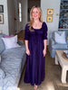 Pinot Sipping Maxi Dress-Navy