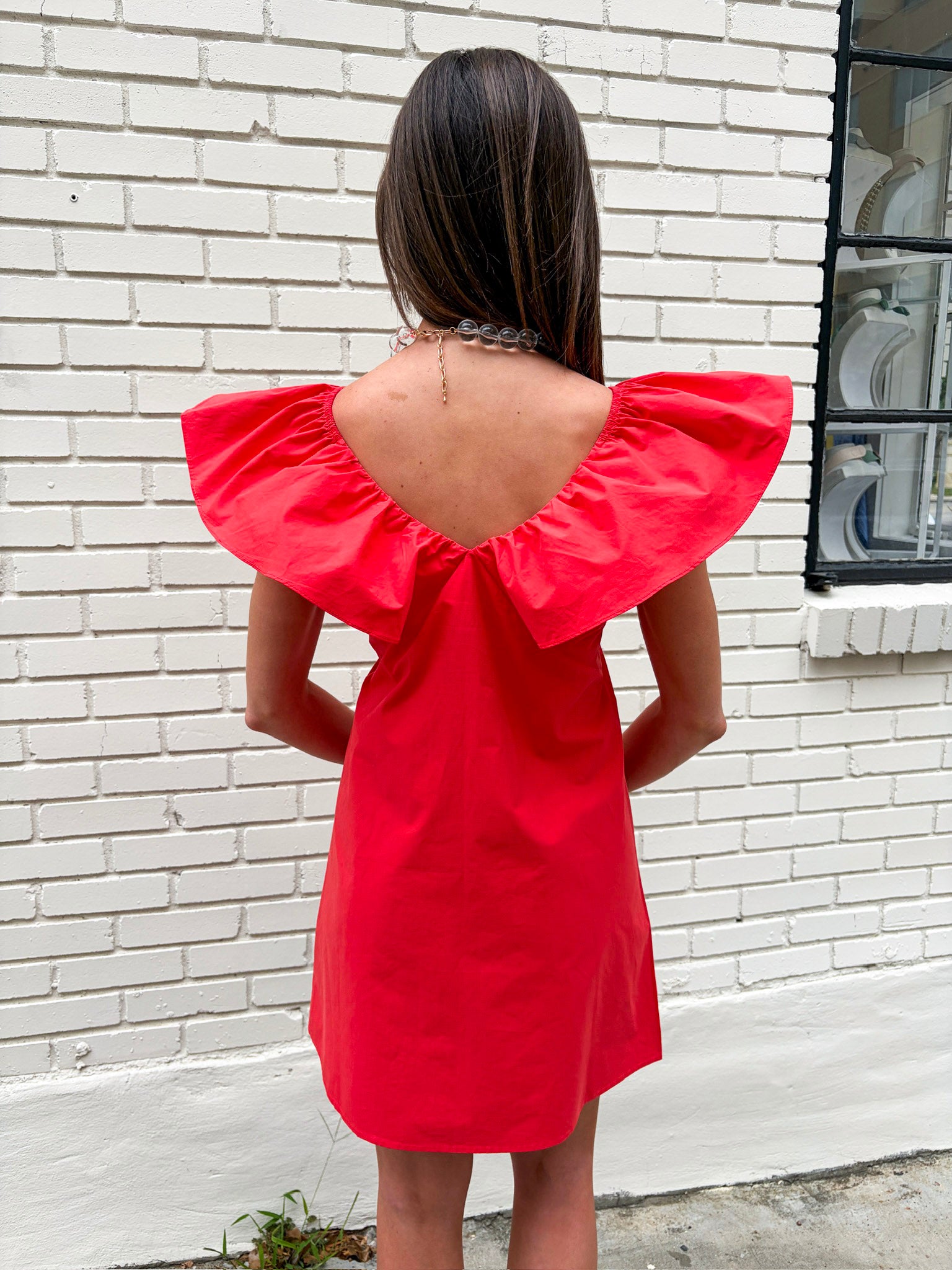 Flirt Alert Mini Dress- Red