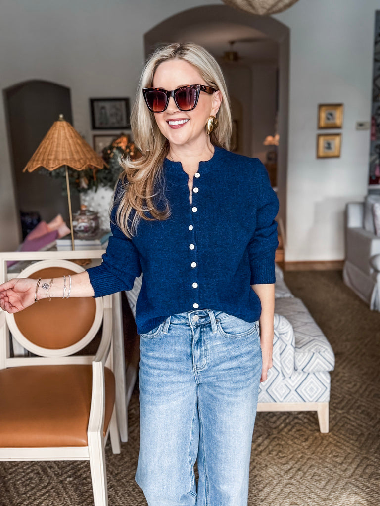 Cozy Nights Cardigan-Midnight Navy