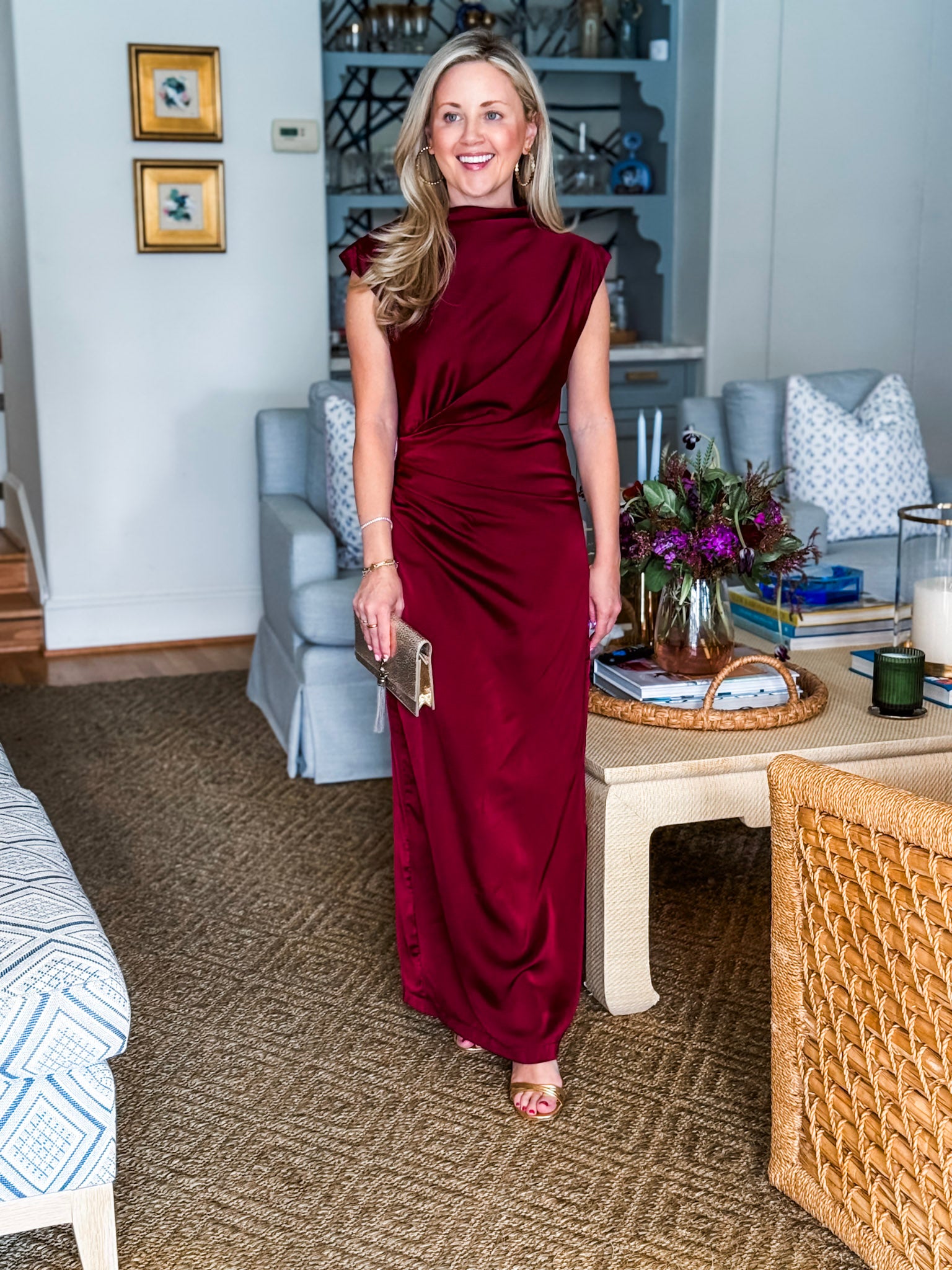 Turning Heads Maxi Dress- Wine