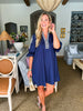 Latte Love Mini Dress-Navy