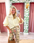 Rosemere Button Down Top-Cream