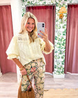 Rosemere Button Down Top-Cream