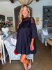 Soft Vibes Crochet Lace Dress-Black