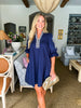 Latte Love Mini Dress-Navy