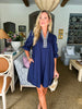 Latte Love Mini Dress-Navy