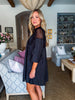 Soft Vibes Crochet Lace Dress-Black