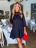 Soft Vibes Crochet Lace Dress-Black