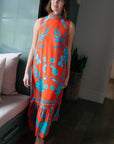 Sunset Coral Maxi Dress