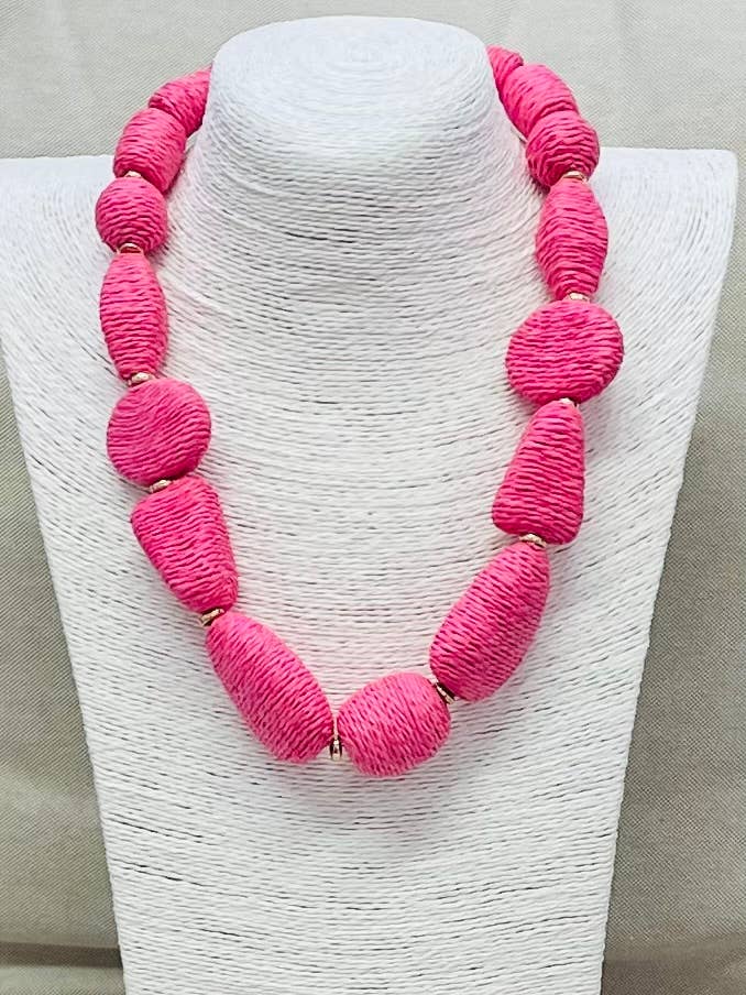 Big Bauble Necklace- Pink