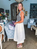 Stay Sweet Midi Dress-Ecru