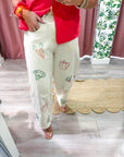 Veggie Embroidered Barrel Jeans