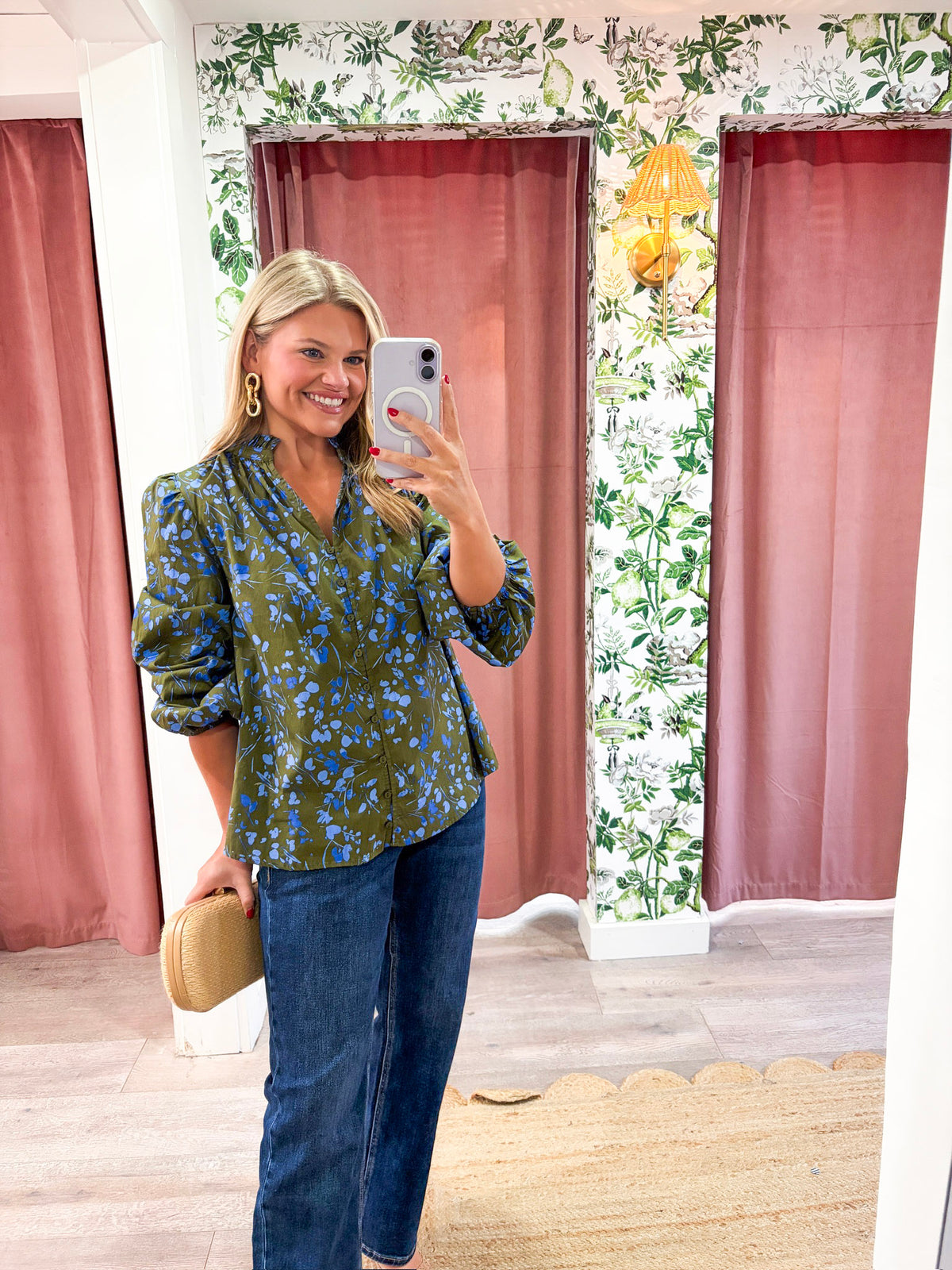 Floral Nellian Ruffle Top