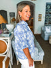 Bluebell Charm Floral Top-Indigo