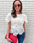 Floral Romance Eyelet Top