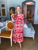 Villa Charm Floral Midi Dress