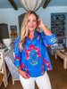 Sweet Florals Top-Blue