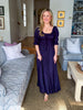 Pinot Sipping Maxi Dress-Navy