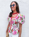 Garden Romance Peplum Top